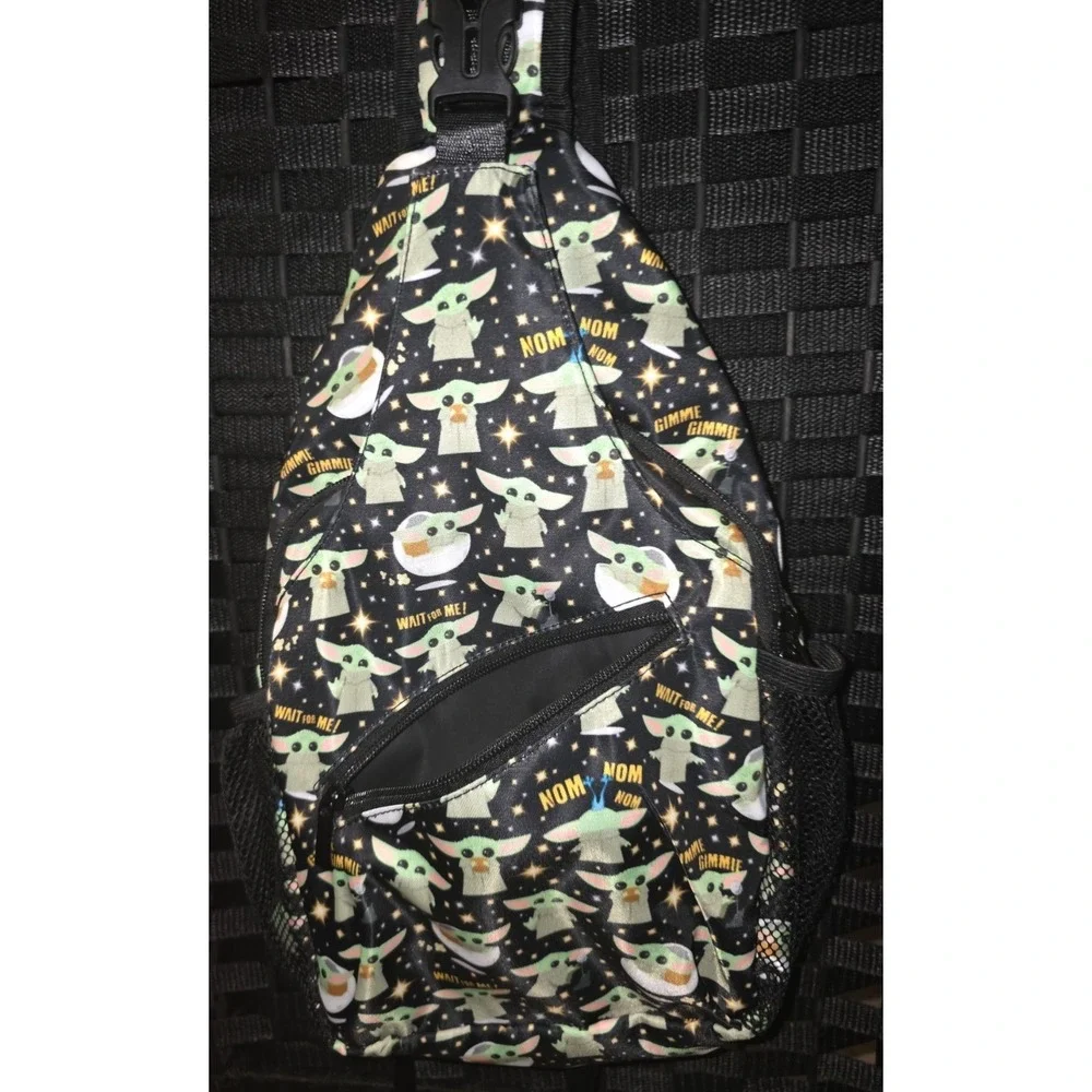 Grogu Baby Yoda Crossbody Sling Backpack Star Wars The Mandalorian Unique Custom
